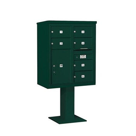 Salsbury Industries Salsbury 3410D-06GRN 10 Door High Unit 65.63 Inches - Double Column - 6 Mb2 Doors - 1 Pl6 - Green 3410D-06GRN